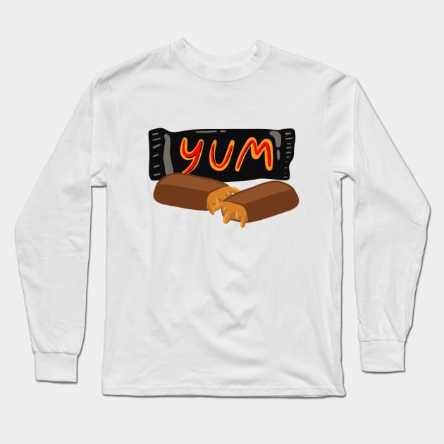 Chocolate Bars Yum - Snack Lover Art Long Sleeve T-Shirt by isstgeschichte